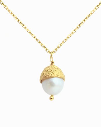 Żołądź z perłą naturalną, dł. 45cm, Ker Jewellery