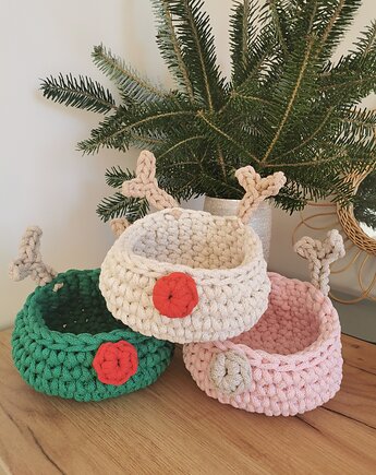 Kosze świąteczne renifery zestaw, Lana Design