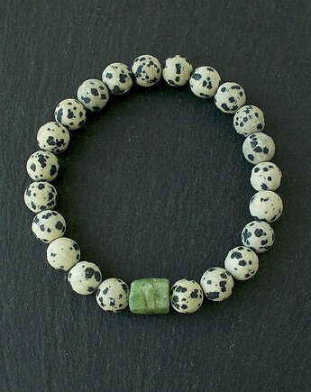 Jaspis i zielony kianit Bransoletka, galeria nuit