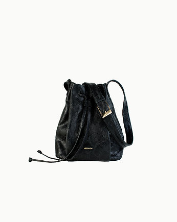 "Le sac grande" czarna tłoczona skóra, Hedonism