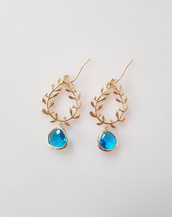 Kolczyki pozłacane Capri Blue v long, Mitsu