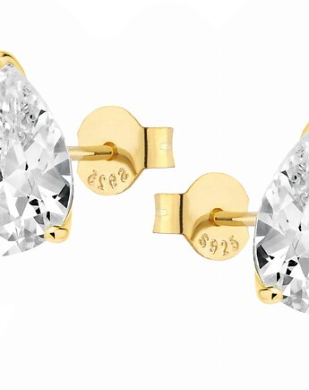 Kolczyki łezki średnie z cyrkonią Iconic Gold, Alicja&Maria Jewellery