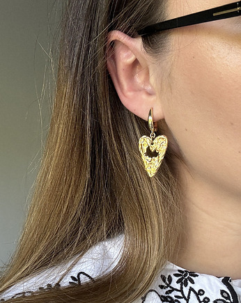 Kolczyki pozłacane  Serce, Chmolowska Jewellery