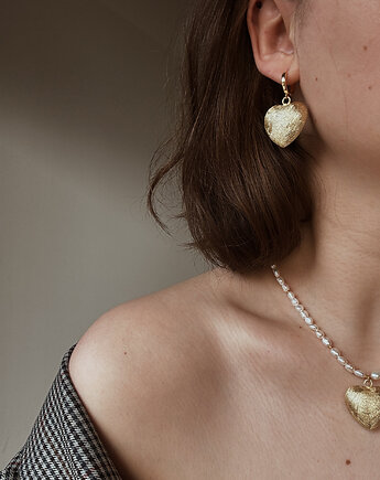 Kolczyki pozłacane Serce, Chmolowska Jewellery