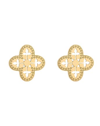 Złote kolczyki ażurowe rozetki, SOTHO
