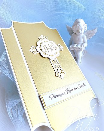 Pamiątka Pierwszej Komunii Świętej, kartki liturgiczne, Card Design World