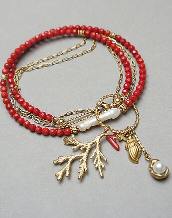 Sea collection - Koral red vol. 3 /choker/ 22.03.26, KiKa pracownia
