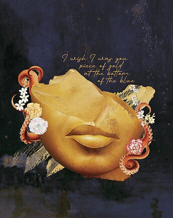 Plakat Kolaż I Wish I Was You, Pracownia RetroBotanica