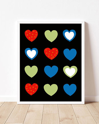 Plakat z serduszkami, Dekorando