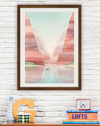 Wielki Kanion USA - plakat A3 vintage art, minimalmill