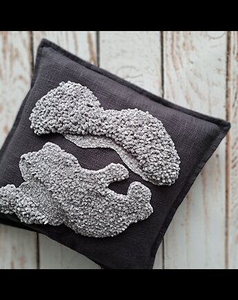 Poduszka abstrakcja punch needle, PUCHAKI