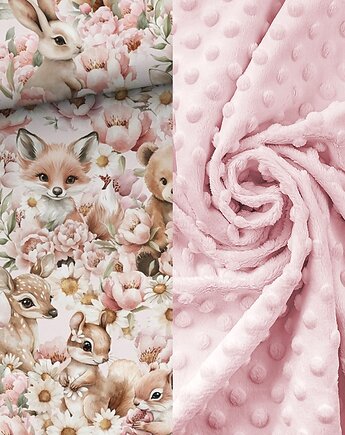 Koc maluszka _ zwierzęta w kwiatach _ 75x100 cm, MOJAMAJA