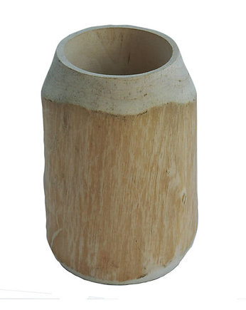 Drewniany kubek pojemnik na szczoteczki, PANAPUFA