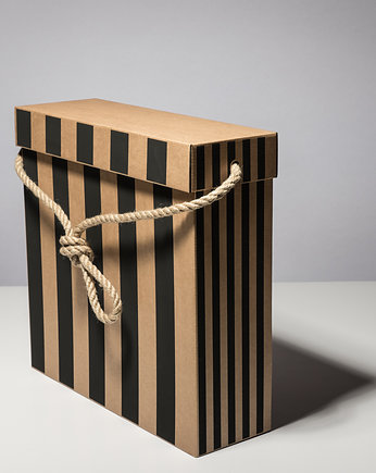 Bag Box Torba tekturowa 35x11x35 cm pasy czarne, BagStreetBox