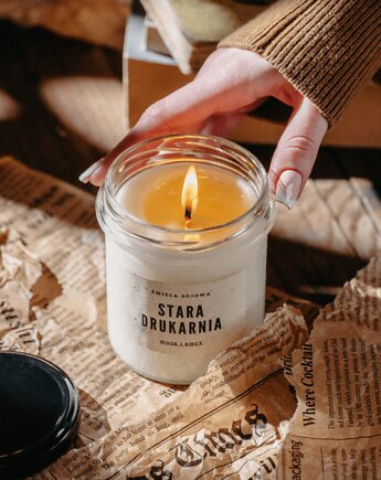 Stara Drukarnia Świeca Sojowa, Wosk i Knot
