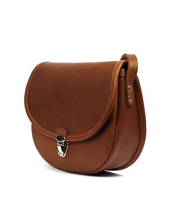 Brązowa skórzana torebka SADDLE BAG MINI CLICK, byHungryHearts