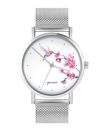 Zegarek - Koliber, oznaczenia - bransoleta mesh, yenoo