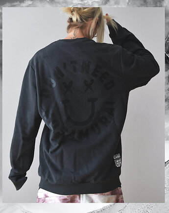 Antracytowa Bluza Smile, DONT NEED NO SAMURAI