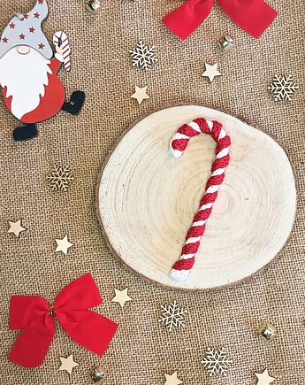 Bombka na choinkę - laska cukrowa, Włóczkopis