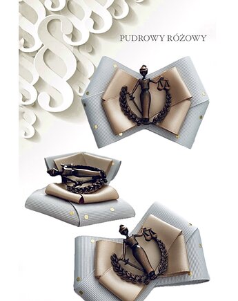 Brosza dla Prawnika z Temidą  New, Pudrowy Różowy