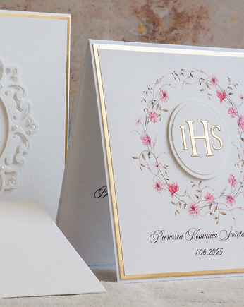 Kartka na komunię z pudełkiem i kopertą, 97A, Anna Art and Crafts