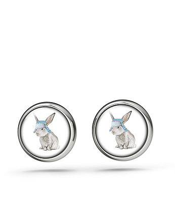 Kolczyki sztyfty - Zając - mini, yenoo