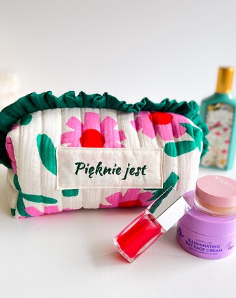 Personalizowana kosmetyczka z imieniem, organizer na kosmetyki, Gucia Design