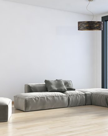 Minimalistyczna lampa wisząca do salonu z abażurem HAJFA MARMUR fi 60 cm, LYSNE