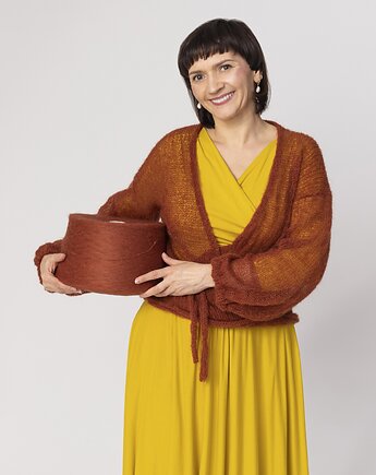 Lekki sweter mgła Nadia - Rudy/Rdza, YOU by Tokarska