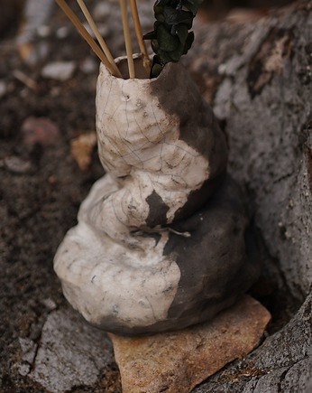 Organiczny biały duży wazon, Kulikowska Ceramics