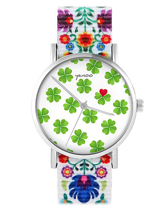 Zegarek - Lucky Heart - folk biały, nato, yenoo