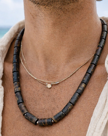 Naszyjnik bursztynowy męski, bursztyn bałtycki, AmberMal