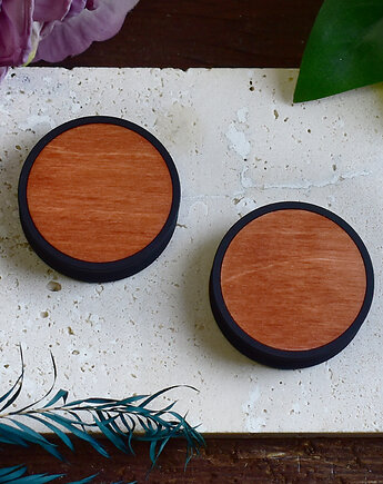 Tunele do uszu 10-100mm / wypełnienie z drewna / pomarańczowe, Spirit Of Copper