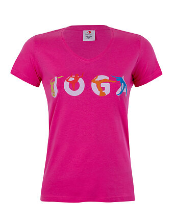 Bluzka t-shirt lotos ohm JOGA różowa, Ella Dora