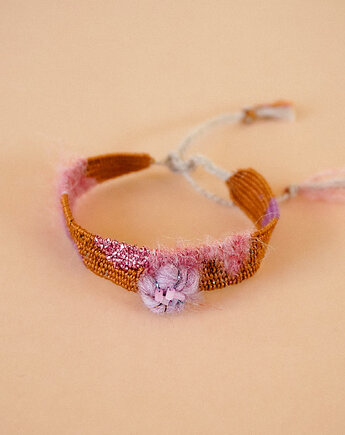 Tkana na krośnie biżuteria - Bloom, Słońcem Tkane