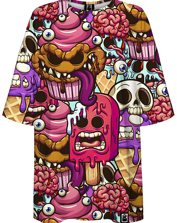 DR.CROW T-shirt Damski Oversize Dessert Monsters, DrCrow