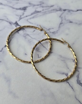 Kolczyki pozłacane koła Story