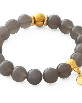 Gray agate with heart pendant., Lavoga
