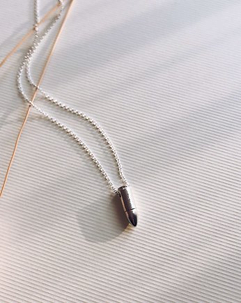Eyes On Target - mini bullet necklace (silver 2), Unikke Design