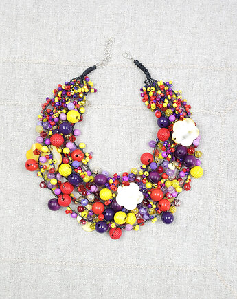 7013 Kolorowy naszyjnik boho, kama4you