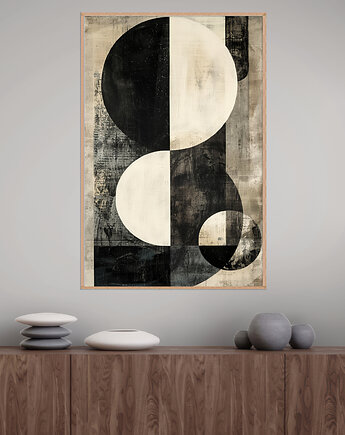 Geometria natury - Plakat, druk - Minimalizm, Boho, Loft #109, Black Sapphire Art