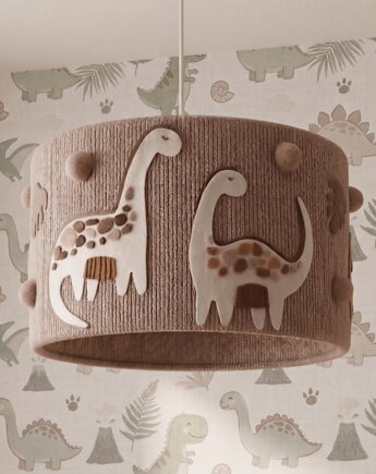 Lampa sufitowa DINOZAURY  Abażur handmade do pokoju dziecka, Bring the Light