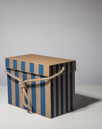 Bag Box - Torba tekturowa 32x16x24 cm pasy nieb., BagStreetBox