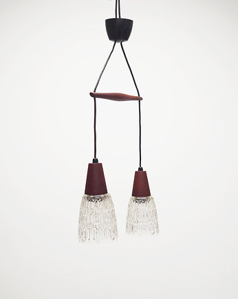 Lampa wisząca, duński design, lata 70, produkcja: Dania, Przetwory design