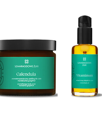 Zestaw do pielęgnacji ciała (peeling cukrowy + serum witaminowe), Cetonia