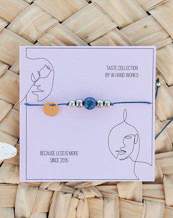 Sznurkowa Bransoletka Taste - Lapis Lazuli i Hematyt, w hand works