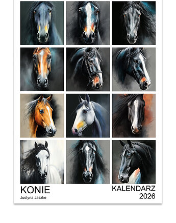 Kalendarz 2026 Konie 15x21 cm, JBJart Justyna Jaszke