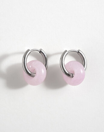 Kolczyki koła z różowymi oponkami, ech studio