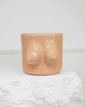 Czarka BOOBS karmel 290 ml, rel ceramic