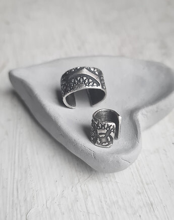 Dwie nausznice srebro 925 - komplet Baroque, COCONUT